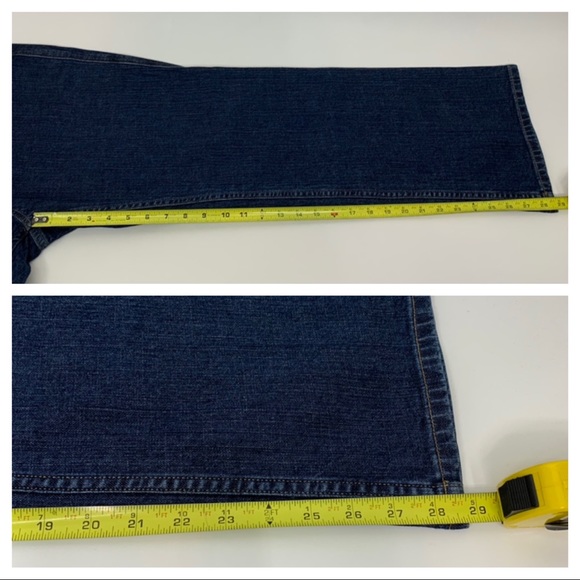 Duluth Trading Co Women’s Flex Boot Cut Jeans Medium Dark Wash New Nwt Size 12 - Picture 15 of 16